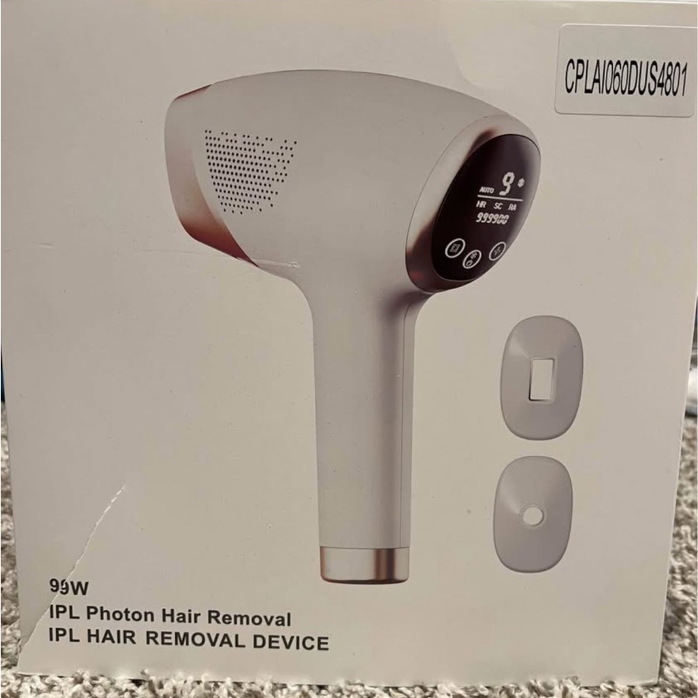 NEW Handheld IPL Hair Removal Device in White with Rose Gold Trim